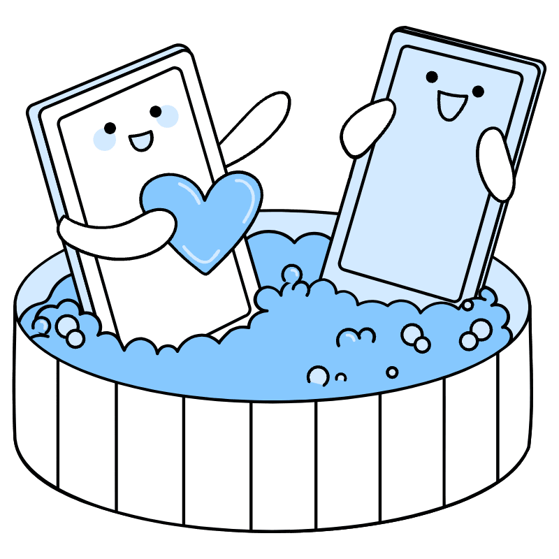 Online Romance Illustration from Seoul Duotone Set