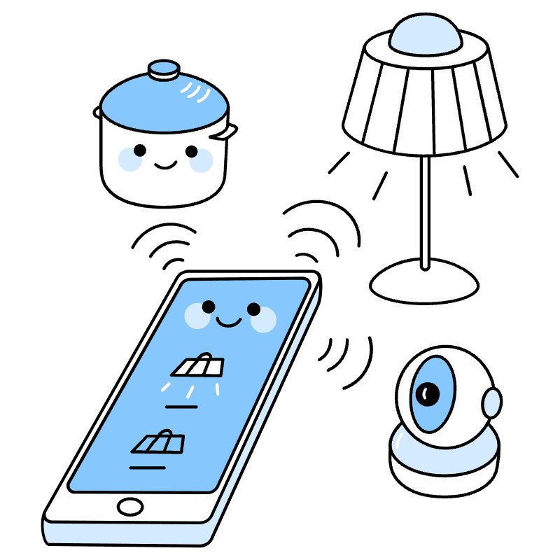 Smart Home Control App Illustration from Seoul Duotone Set