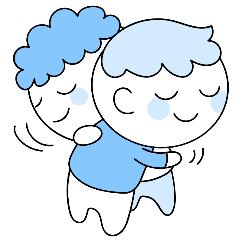 Male Peace With Someone Illustration from Seoul Duotone Set