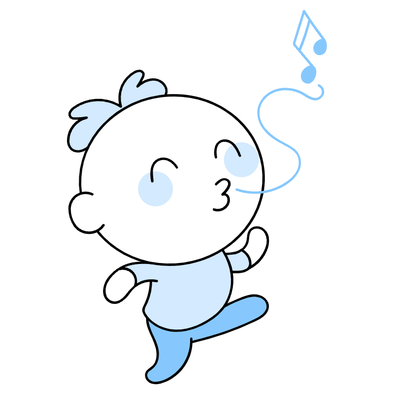 Whistling With A Good Mood Illustration from Seoul Duotone Set