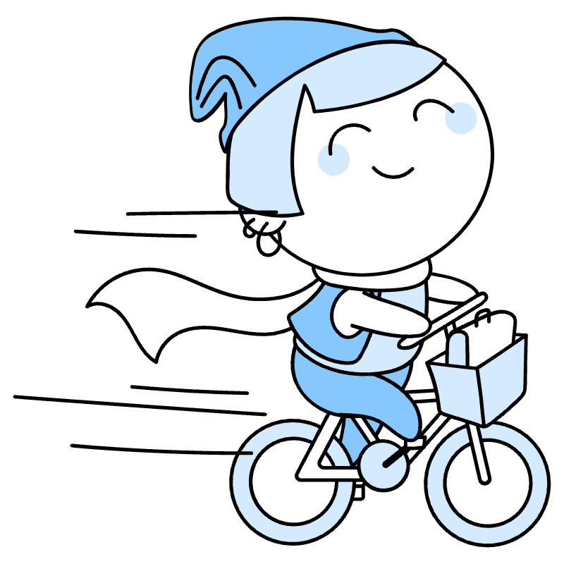 A Trendy Urban Going To Work On Bicycle Illustration from Seoul Duotone Set