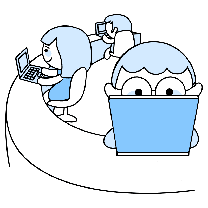 Co Working Space Illustration from Seoul Duotone Set