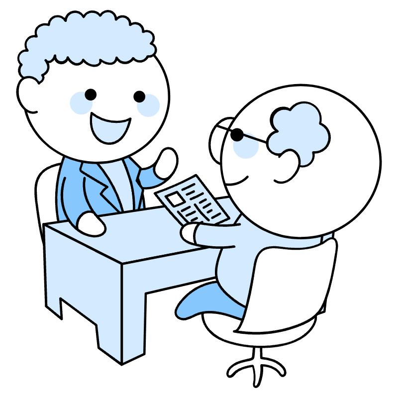 Job Interview Illustration from Seoul Duotone Set