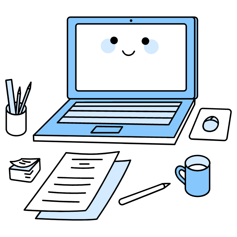 Manager Desk Illustration from Seoul Duotone Set