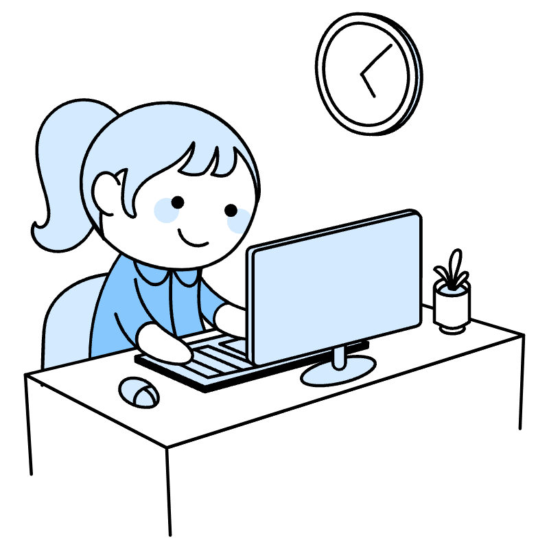 Office Working Illustration from Seoul Duotone Set