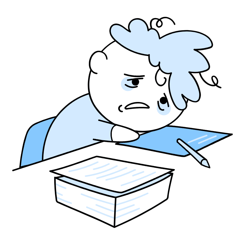 Overworked Employee Illustration from Seoul Duotone Set