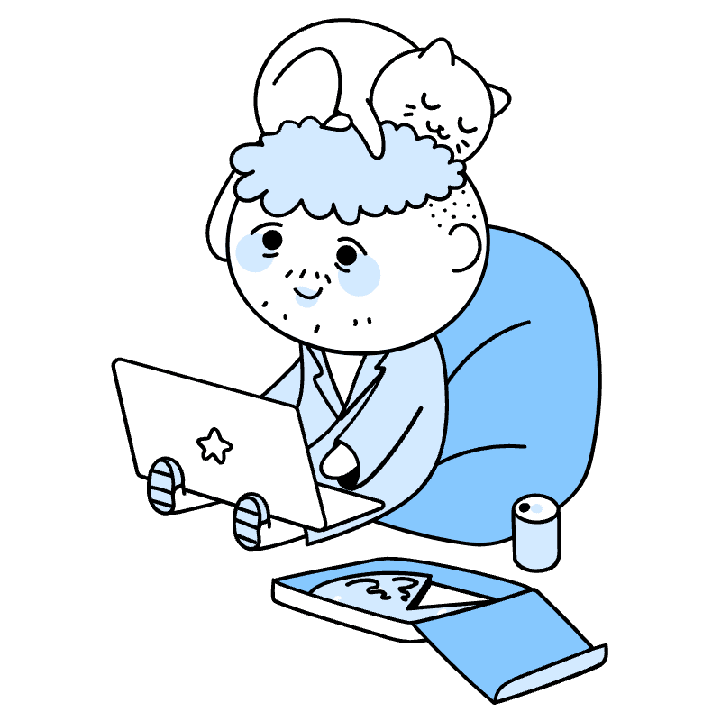 Work From Home Illustration from Seoul Duotone Set