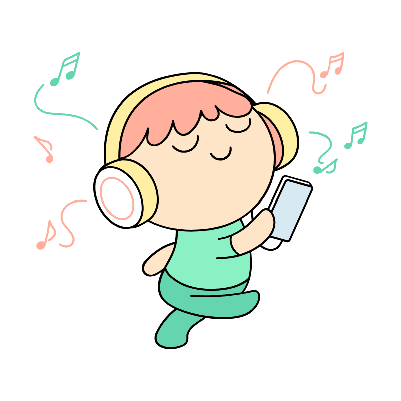 Listening Music Illustration from Seoul Set