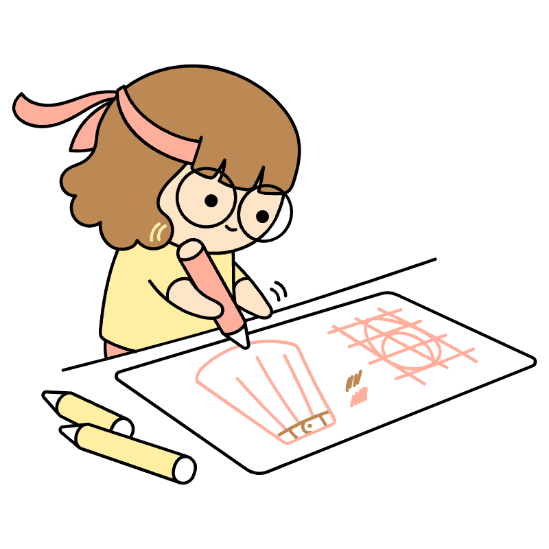 Designer Working Illustration from Seoul Set