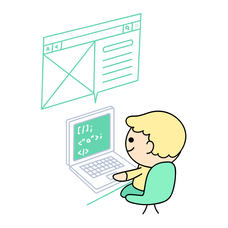 Coding A Website Illustration from Seoul Set