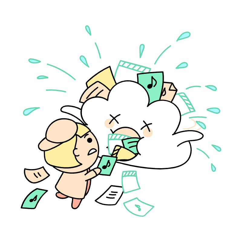 Disk Full Cloud Storage Illustration from Seoul Set