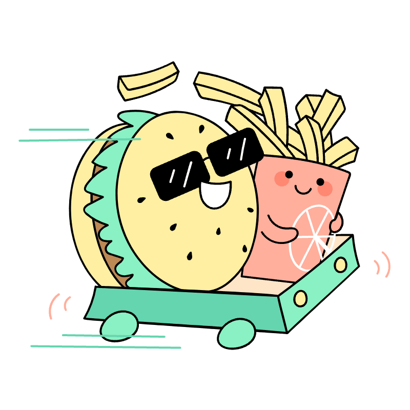 Fast Food Illustration from Seoul Set
