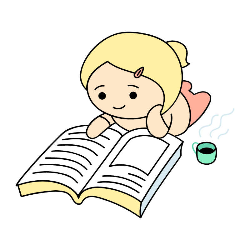 Reading A Book Illustration from Seoul Set