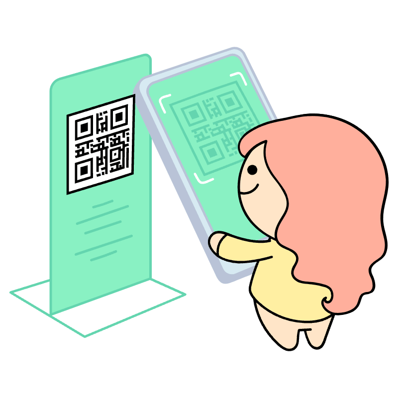 Qr Code Purchase Illustration from Seoul Set