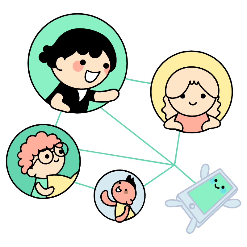 Users Network Illustration from Seoul Set