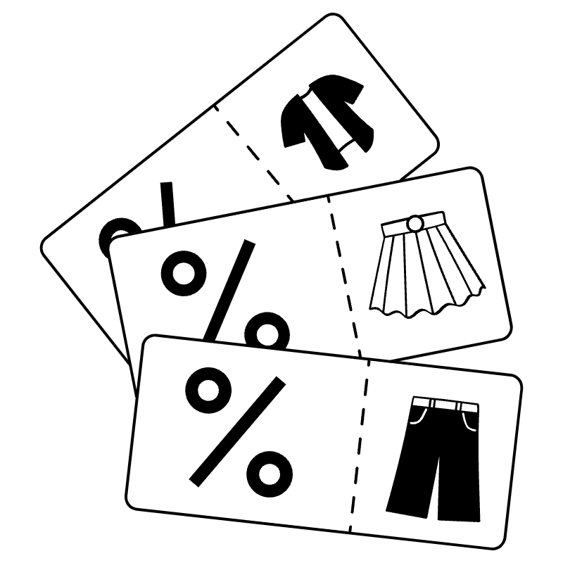 Discount Coupon Clothing Illustration from Milano Set