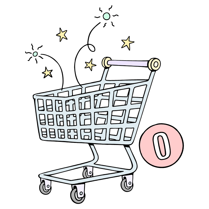 Empty Cart Illustration from Bruxelles Set