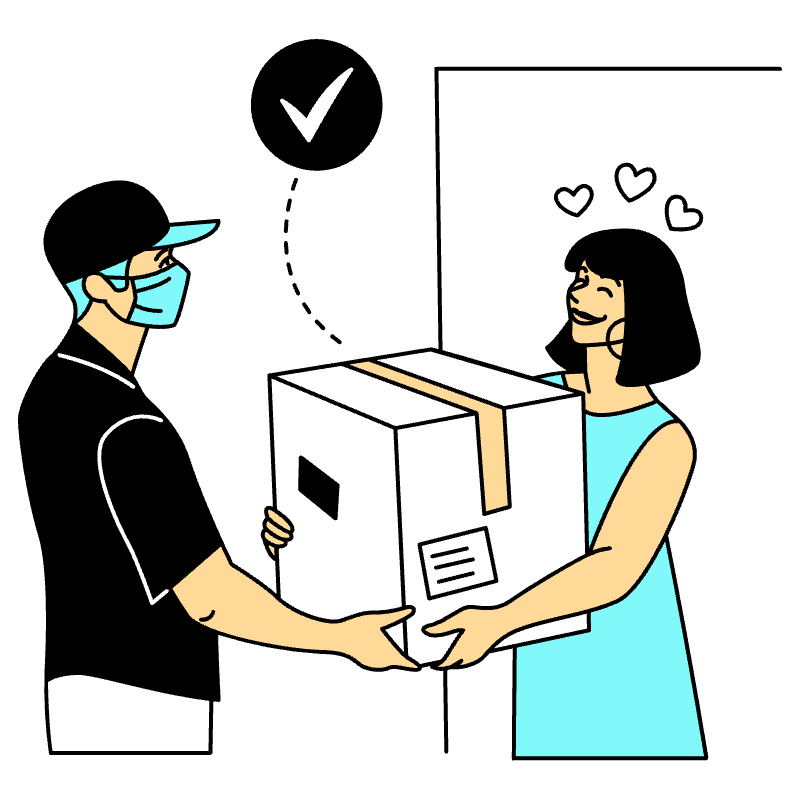 Shopping Order Delivered Illustration from London Set