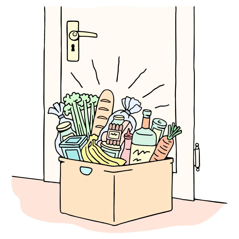 Shopping Order Delivered Illustration from Bruxelles Set