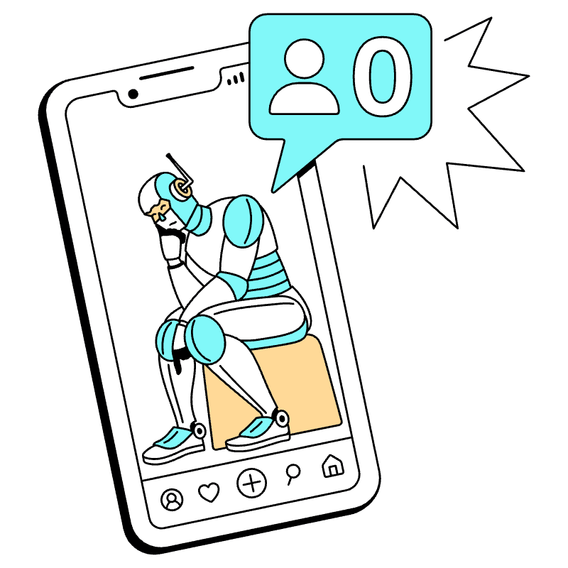 Empty Friend List No Friends Added Illustration from London Set