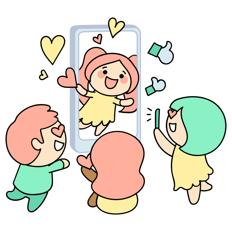 Social Influencer Illustration from Seoul Set