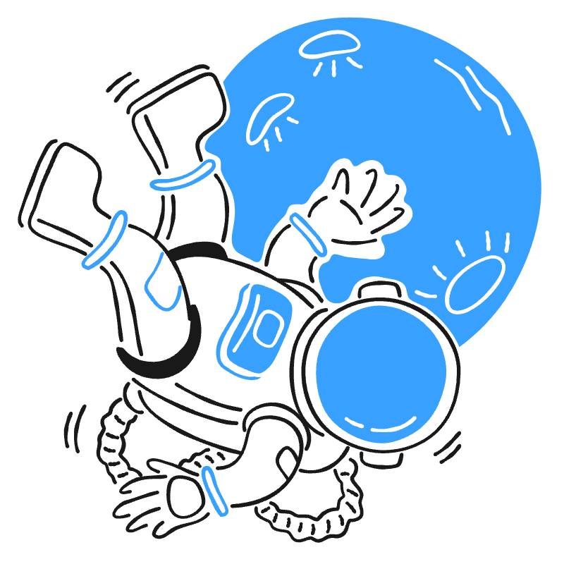 Astronaut Illustration from Brooklyn Set