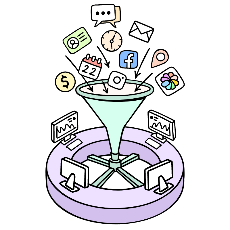 Gathering Of Data 6 Illustration from Bruxelles Set