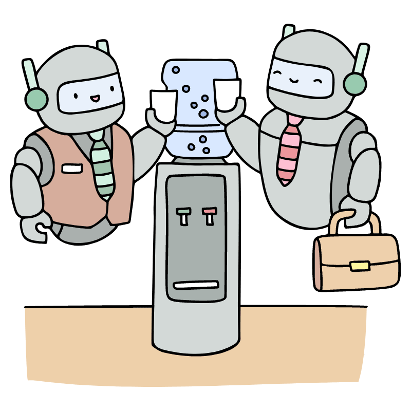 Robot Office Team Illustration from Bruxelles Set