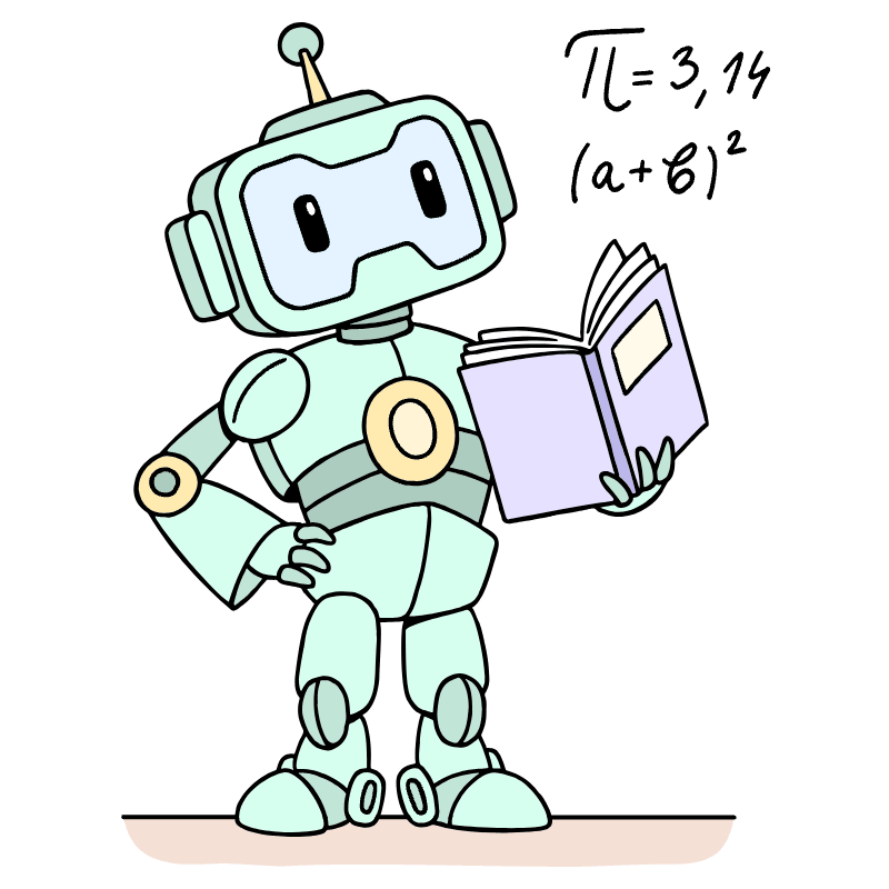 Robot Reading A Book 2 Illustration from Bruxelles Set
