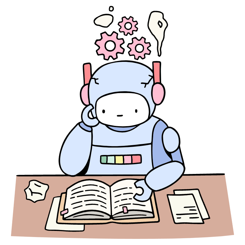 Robot Studying 1 Illustration from Bruxelles Set