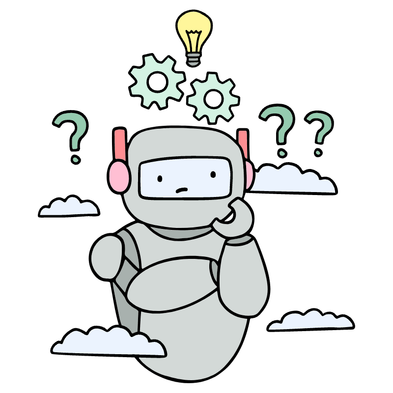 Robot Thinking 1 Illustration from Bruxelles Set