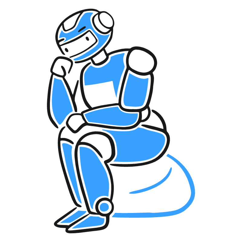 Robot Thinking Illustration from Brooklyn Set