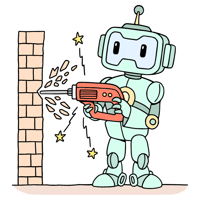 Robot Working 2 Illustration from Bruxelles Set