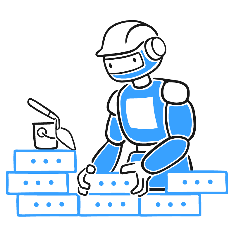 Robot Working Illustration from Brooklyn Set