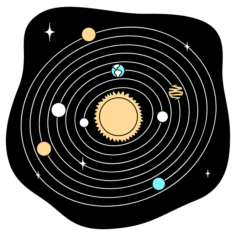 Solar System Illustration from London Set