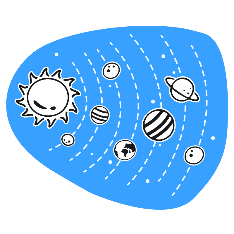Solar System Illustration from Brooklyn Set
