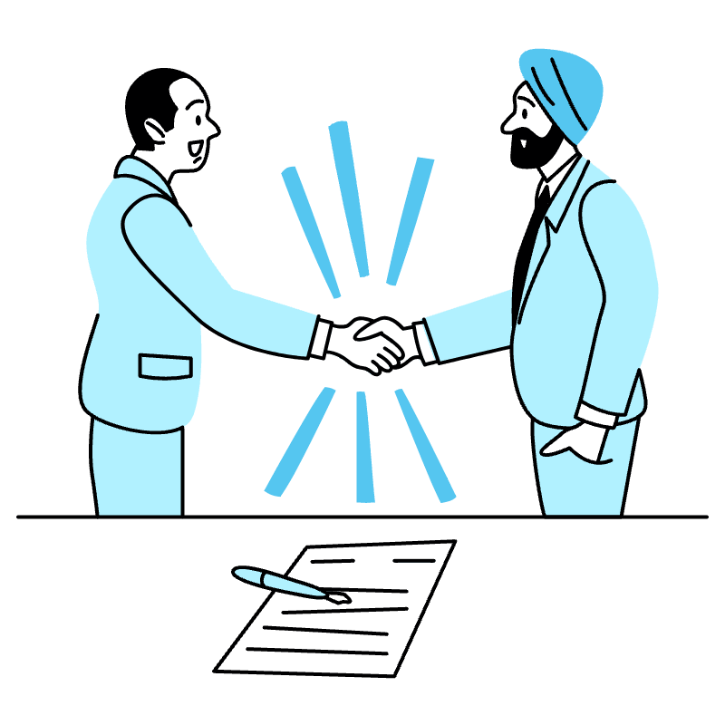 Business Deal Illustration from Tokyo Duotone Set