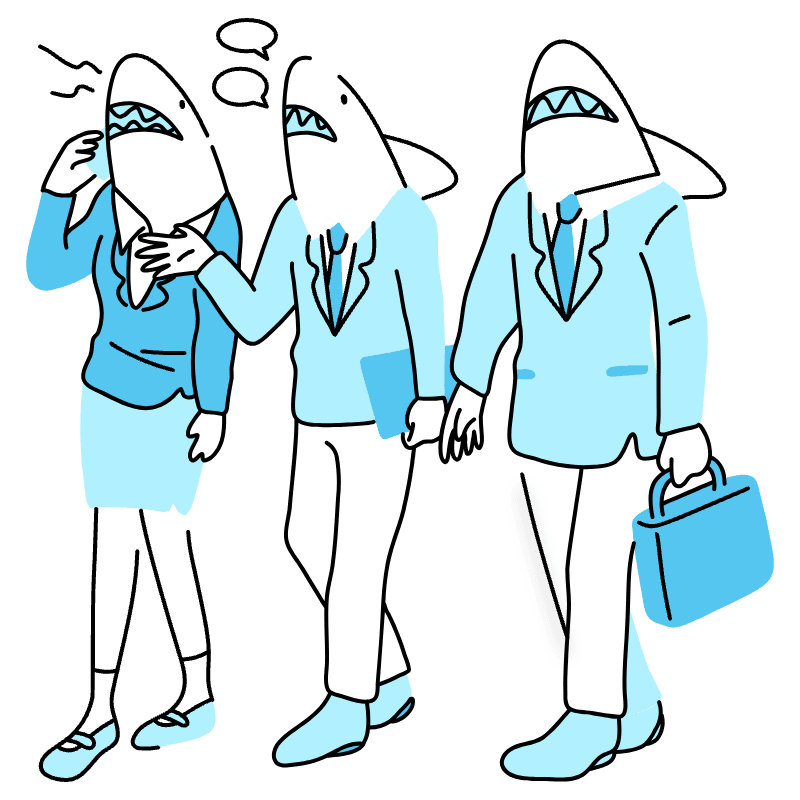 Business Sharks Illustration from Tokyo Duotone Set