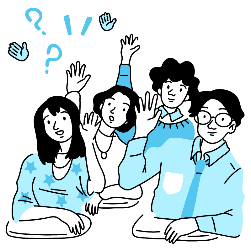 Asking A Question Illustration from Tokyo Duotone Set