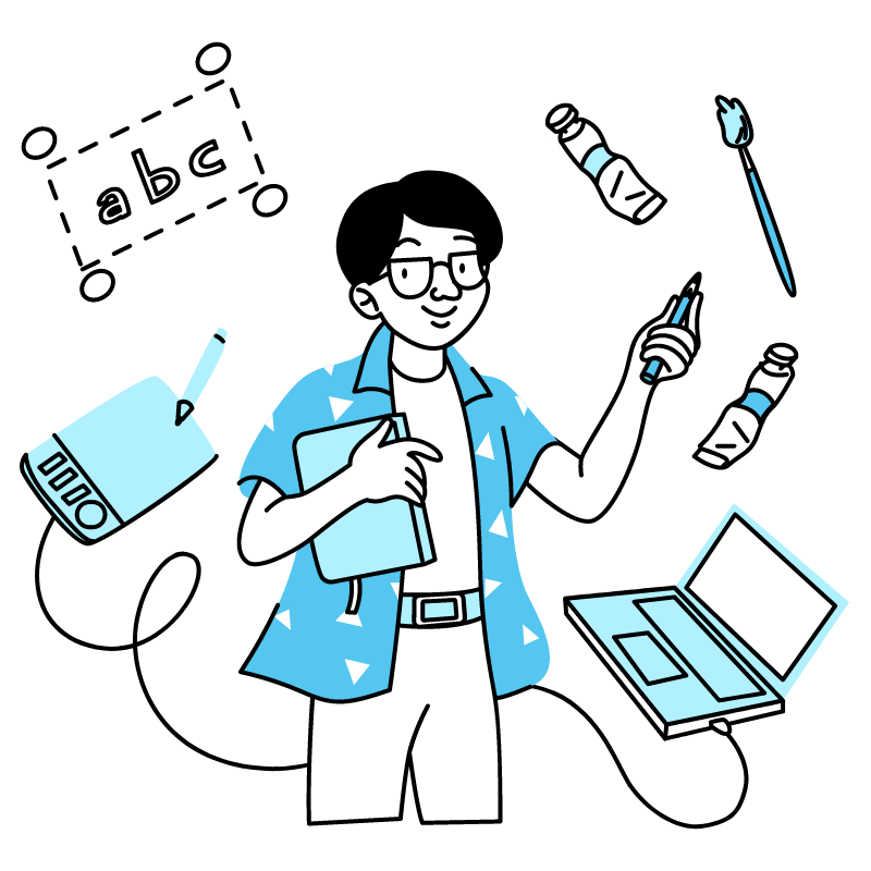 Designer Illustration from Tokyo Duotone Set