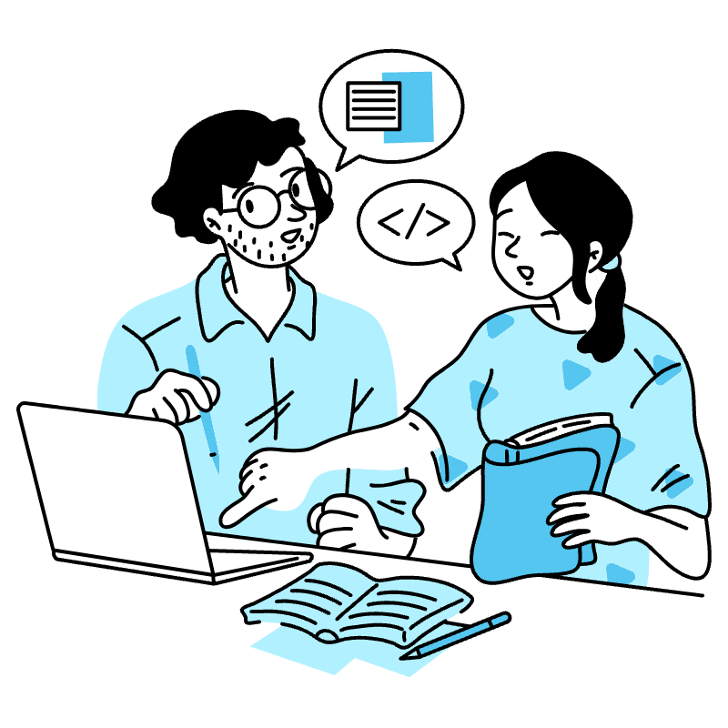 Code Learning Illustration from Tokyo Duotone Set