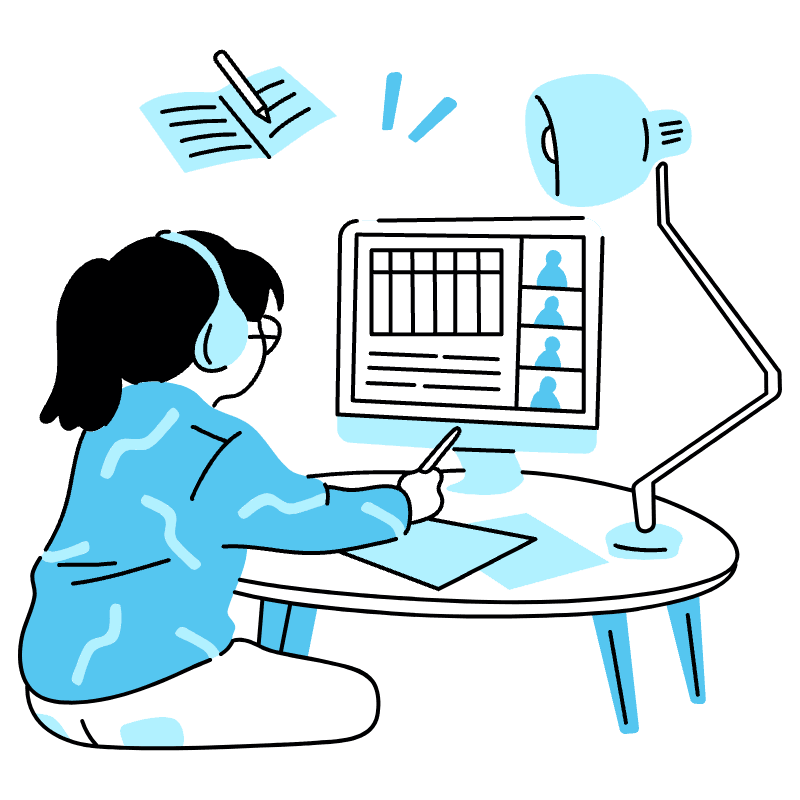 Online Learning Illustration from Tokyo Duotone Set