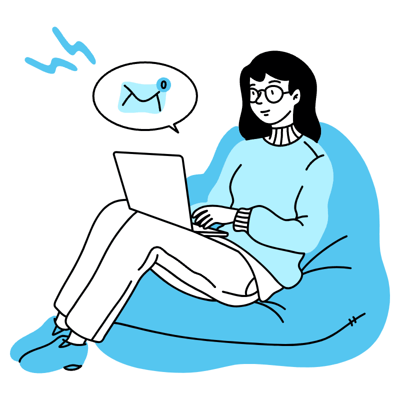 Empty State E Mail Zero Inbox Illustration from Tokyo Duotone Set