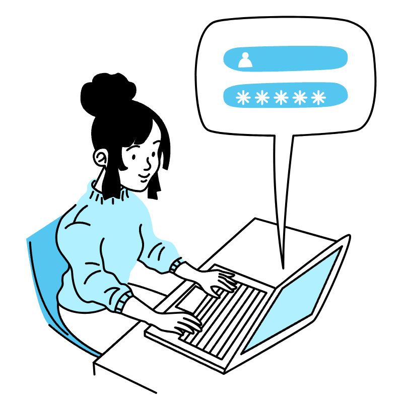 Enter Password Illustration from Tokyo Duotone Set