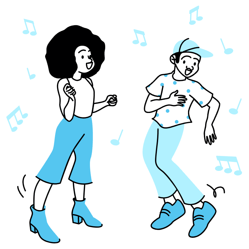 Dance Illustration from Tokyo Duotone Set