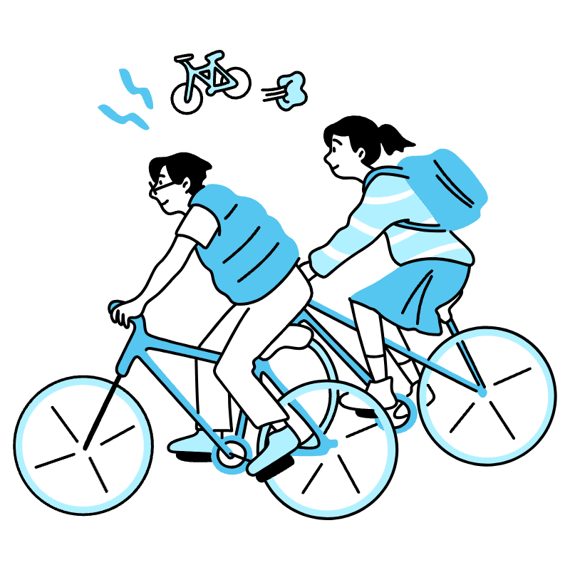 Ride Bicycle Illustration from Tokyo Duotone Set