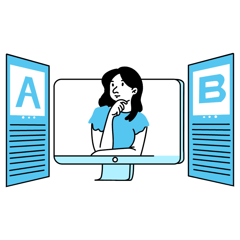 Ab Testing Illustration from Tokyo Duotone Set