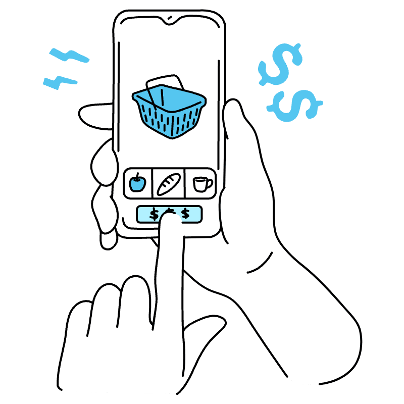 In App Purchases Illustration from Tokyo Duotone Set