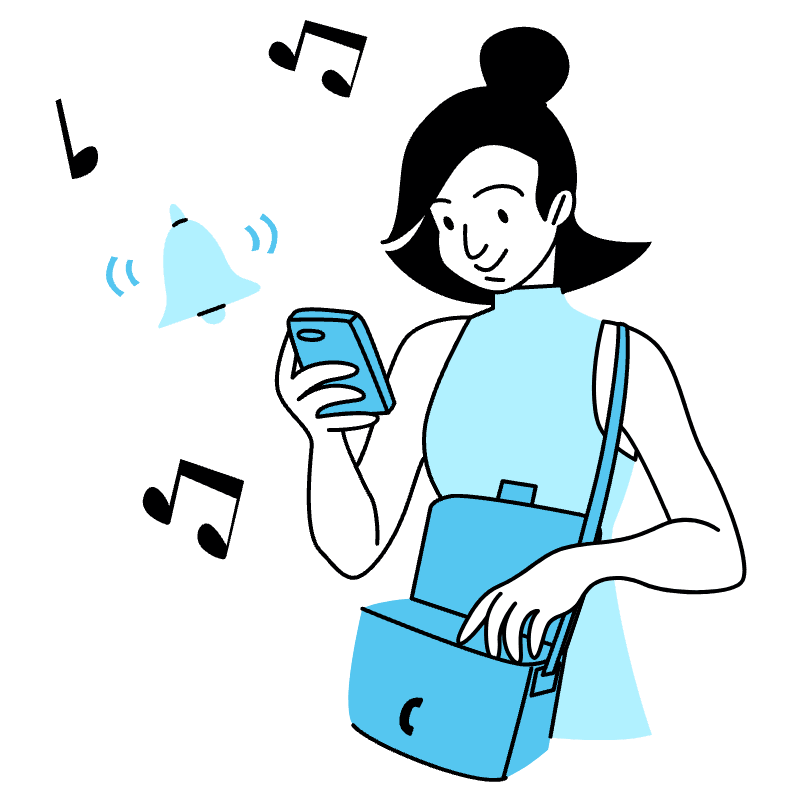 Receive A Notification 2 Illustration from Tokyo Duotone Set