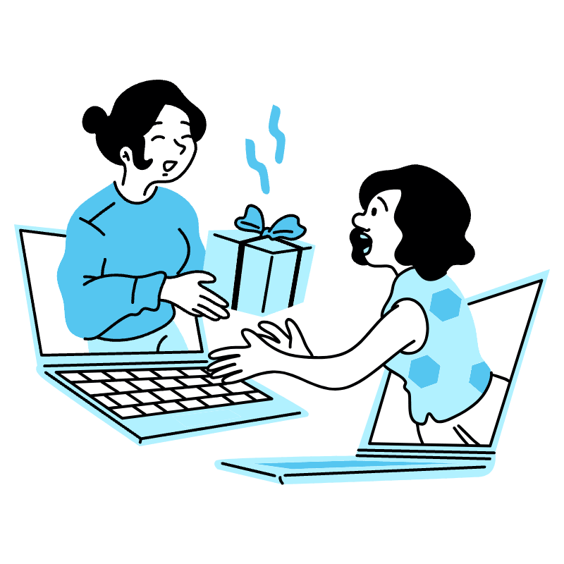 Gifting Online Gifting Illustration from Tokyo Duotone Set